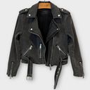 ALLSAINTS  Balfern Denim Biker Jacket Size US/2 Photo 5