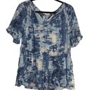 BEACH LUNCH LOUNGE Women's Akia Tie-dye Tiered Top In Water Art Small Photo 1