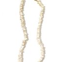 Retro 90s Y2K Crushed Shell Beaded Surfer Beach Screw Close Short Necklace Tan Photo 0