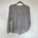 Kirra   Boutique Striped Blouse, cross front with snap closure Black White Medium Photo 4