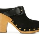 Veronica Beard  Dacey Leather Studded Black Slip On Clog Size 10 Photo 0