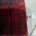 Lemon Grass Women's Plaid Flannel Wool Blend Snap Button Jacket Red Brown XL Photo 6