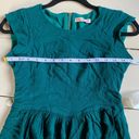 Rebecca Taylor  Dress Womens Small Blue Green Cap Sleeve Round Neck Mini Viscose Photo 5