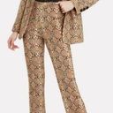 ANINE BING 💕💕 Cigarette Python Trousers ~ Split Cuff Snakeskin Print XS NWT Photo 0