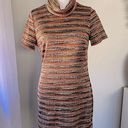 Chetta B  Knit Metallic Turtleneck Dress Photo 0