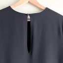 Theory  Marah Black Maxyne Crepe Dress Flounce Hem Bell Sleeve, Size 8 Photo 12