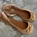 Flat Mauve Buckle Sling Backs Shoes Tan Size 11 Photo 4