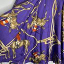 Ralph Lauren  blue label mulberry silk equestrian horse purple skirt size 4 M 104 Photo 3