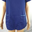 Grey's Anatomy  Barco Active 3 Pocket Color Block Scrubs Scrub Top Shirt V Neck S Photo 4