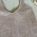 Aura Tan Ribbed Bodysuit Tank Photo 1