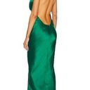 Retrofete Eve Dress in Emerald Green Size Large Maxi Open Back Cowl Neckline Photo 0