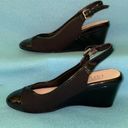 Taryn Rose TARYN BY  Karine black buckle sling back wedge NEW in box size 5 1/2 M Photo 1