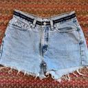 American Vintage VINTAGE TOMMY HILFIGER LOGO WAIST BAND CUT OFF DENIM SHORTS Photo 0