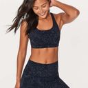 Lululemon  Energy Bra Nouveau Mach Blue Black Size 4 Photo 2