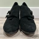 Anne Klein  AK Winka Black Suede Leather High Heels Slip On Dress Shoes Size 9.5 Photo 1