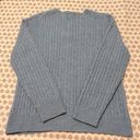 L.L.Bean  Lambs Wool Blend Button Down Cable Knit Cardigan Sweater Size XL Blue Photo 8