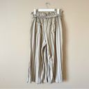 REWASH  | Tan Striped Paper Bag Cropped Pants Sz L Photo 53