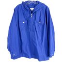 Pacific&Co Denim  Plus Size 3X Jacket Royal Blue Full Zip Hooded Pockets Windbreaker 1367 Photo 9