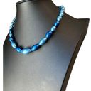 Vintage Blue  Beaded Choker Necklace Photo 2