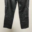 ZARA NWT  Black Faux Leather Straight Leg Pants Photo 8