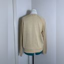 Elizabeth and James Waynne gold metallic knit long sleeve lightweight sweater S Photo 7