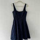 STAUD Navy Wells Cotton Mini Dress Photo 4