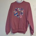 Vintage Blue  bird & flowers sweater sweatshirt Photo 0