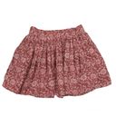 American Eagle Pink Floral Cotton Linen Pleated Mini Skirt NEW Photo 1