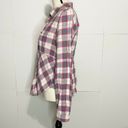 We The Free  Womens XS Pink & Gray Plaid Button Front Collared Long Sleeve Shirt Photo 3