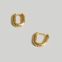 Madewell NWT  Carabiner Mini Hoop Earrings Vintage Gold Photo 0