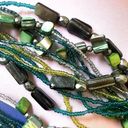 Coldwater Creek  blue abalone mule strand statement necklace Photo 7