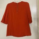 Kate Spade  New York Orange red Jeweled collar short sleeve blouse size 4 Photo 6