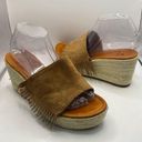 Ruff Hewn  Wyatt Casual Wedge Sandals Color Bark Sz 8.5M Fringe Trim Photo 0