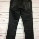 ZARA NWT Coated Black Cropped Bootcut Flare Jeans Sz 6 Photo 2