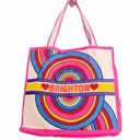 Brighton NWT  Rainbow Bright Tote Bag Mod Colorful Tom Clancy Canvas Wearable Art Photo 2