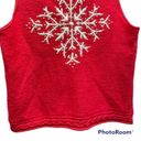 Coldwater Creek  Holiday Winter Theme Wool Vest Small Photo 3