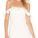 by the way. Revolve Off The Shoulder Linen Blend Mini Dress Ruffle Womens Xs New Photo 0