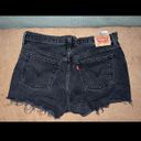 Levi's 501 Black Denim Shorts Photo 1