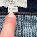 LOFT Outlet Dark Wash Denim Jean Mini Skirt Size 12 Blue Photo 4