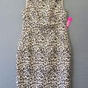 Krass&co 9& Womens Dress Size S Tan Midi Preppy Leopard Sleeveless Shift Round Neck Zip Photo 0