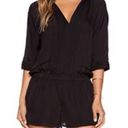 Joie  Benoite black sheer silk short sleeve romper medium Photo 0