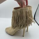 Sam Edelman  Arizona Beige Suede Fringe Open Toe Booties Nashville boho western Photo 3