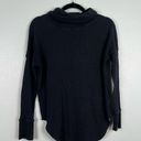 ARITZIA The Group Babaton Waffle Knit Long Sleeve Turtleneck Black Sz M Size M Photo 3