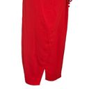 Vix Paula Hermanny  Cyndi Crinkled Voile Midi Wrap Dress Red Womens Size L Photo 3