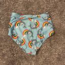 Modcloth  | 2 piece swimsuit |  rainbow shark print | Top: XS, Bottom: S Photo 3