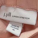 J.Jill  Pants Women's XL Linen Pull-On Pink Wide Leg Cropped Flat Front Elastic Photo 2