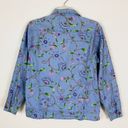 Vintage Blue  Floral Button Up Jean Shacket Jacket Photo 5