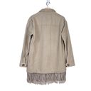 Laundry by Shelli Segal  Womens M Fringe Shaket in Silver Mink Tan NEW Photo 2