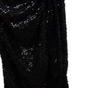 Pretty Little Thing NWT  Black Textured Sequin Cowl Neck Thigh Split Maxi Dress 12 Photo 9