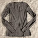 Lululemon gray cotton long sleeve size 2/4 Photo 0